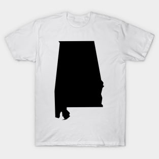 Alabama map in black T-Shirt